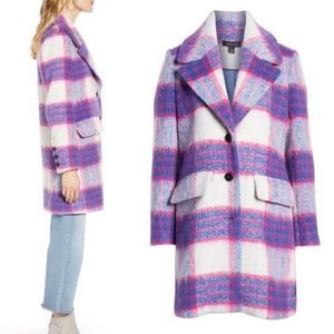 halogen plaid coat